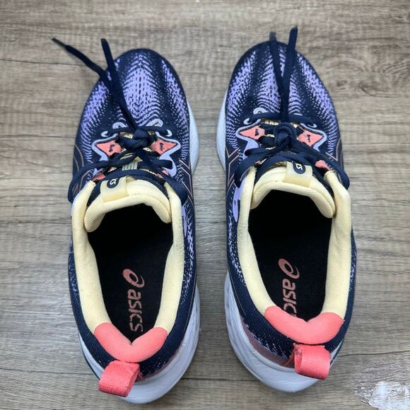 ASICS~Women’s~GEL-Cumulus 25 Midnight Purple/Yellow PureGEL Running Shoes~Sz 9 - Picture 5 of 9